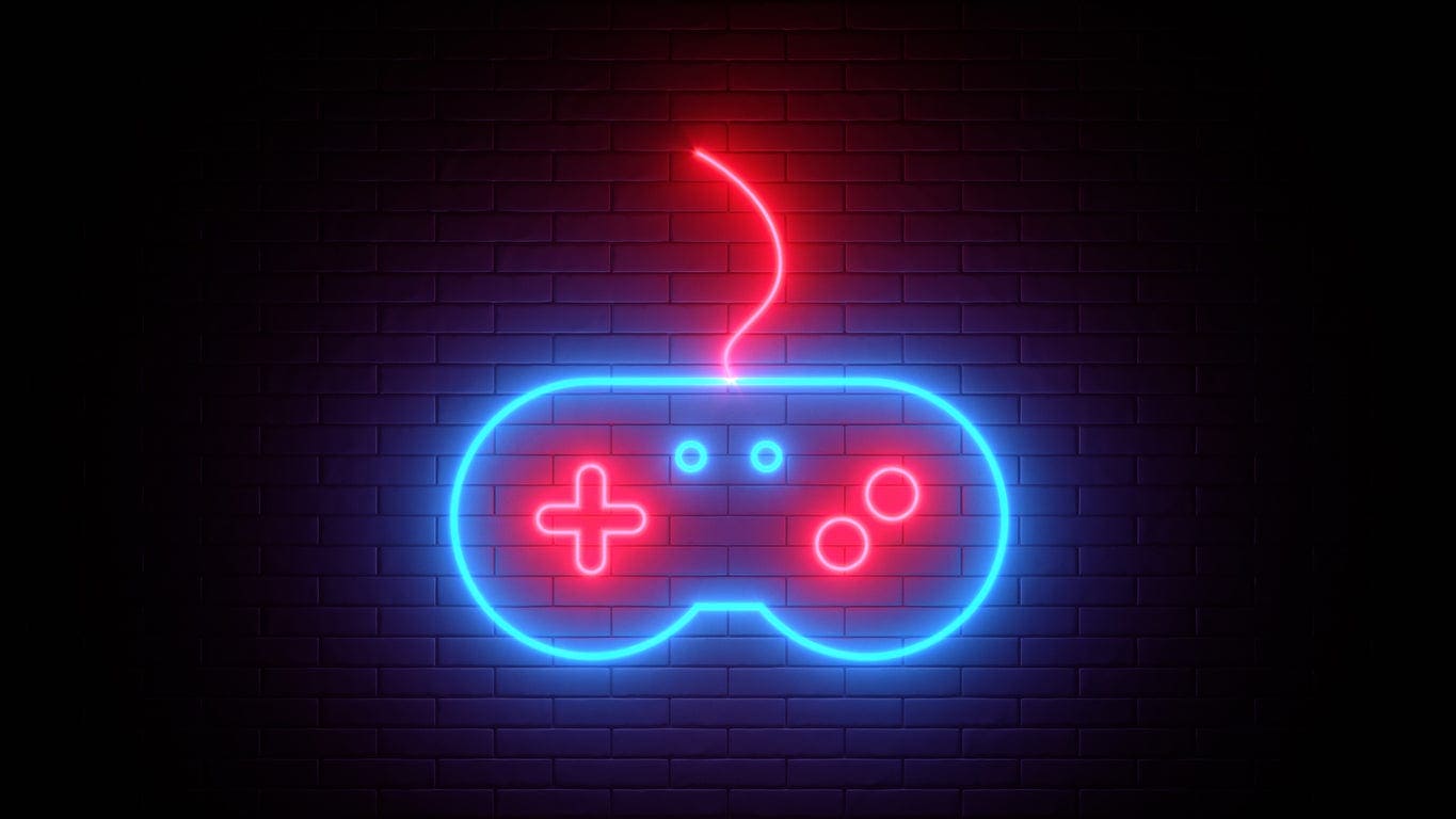 Glowing Gamepad Icon - The Neon Addition Every Gamer Needs