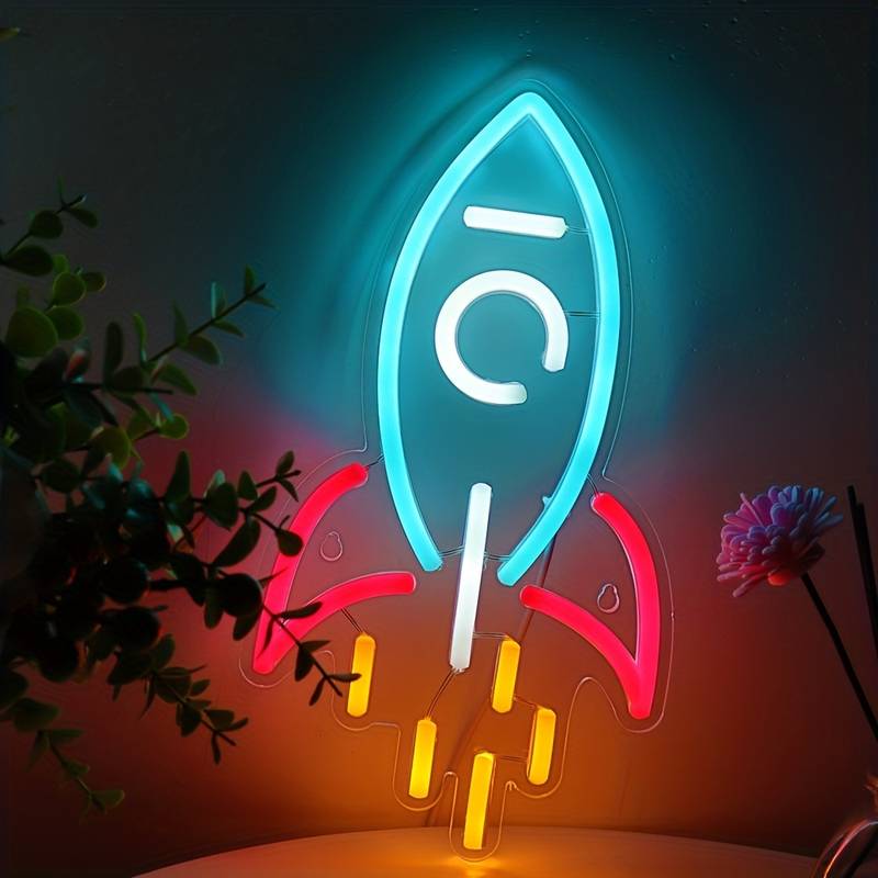 Neon Luminosity neon sign Rocket Neon Icon: Light Up Your Virtual World